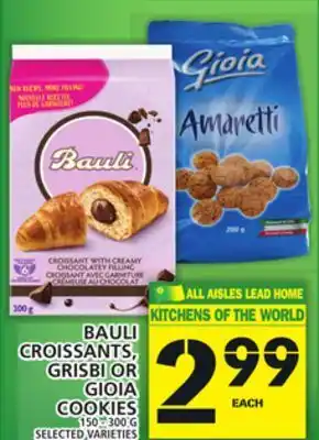 Food Basics Bauli croissants, grisbi or gioia cookies offer