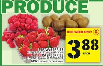 Food Basics Strawberries or raspberries or kiwi offer