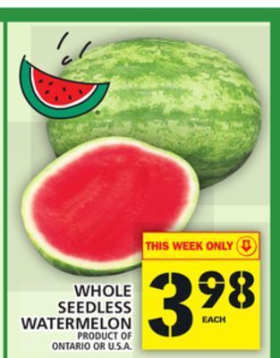 Food Basics Whole seedless watermelon offer