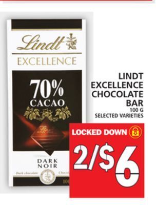 Food Basics Lindt excellence chocolate bar offer