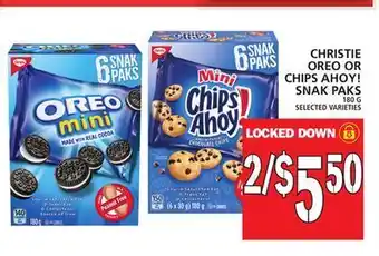 Food Basics Christie oreo or chips ahoy! snak paks offer