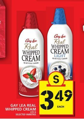 Food Basics Gay lea real whipped cream offer