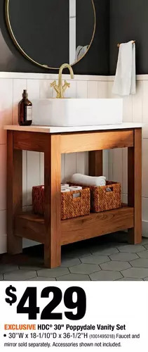 Home Depot Hdc 30" poppydale vanity set offer