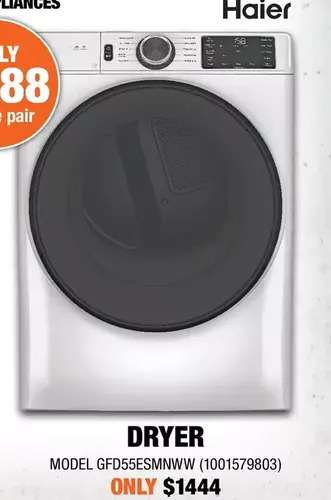 Home Depot Ge dryer offer