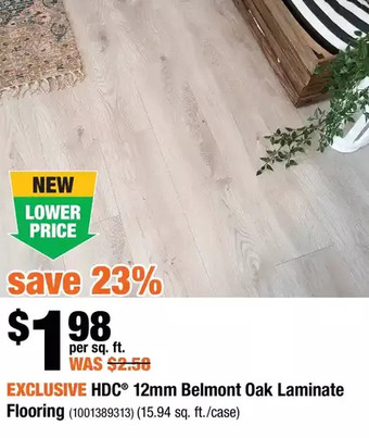 Home Depot Hdc 12mm belmont oak laminate flooring offer