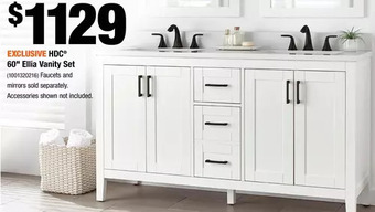 Home Depot Hdc 60" ellia vanity set offer