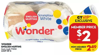 Giant Tiger Wonder english muffins offer