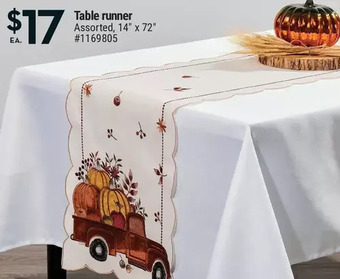 Giant Tiger Table runner offer
