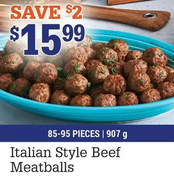 M & M Food Market Italian style beef meatballs offer