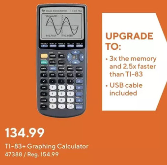 Staples Texas instruments ti-83+ graphing calculator offer