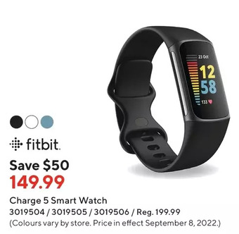 Staples Fitbit charge 5 smart watch offer