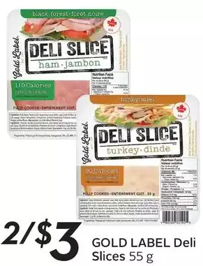 Sobeys Gold label deli slices offer