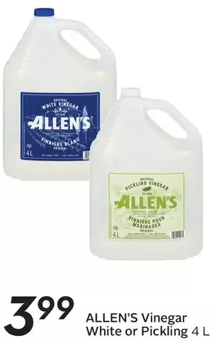 Sobeys Allen's vinegar white or pickling offer