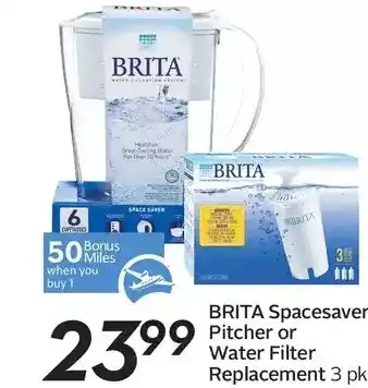 Sobeys Brita spacesaver pitcher or water filter replacement offer