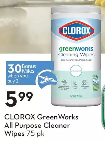 Sobeys Clorox greenworks all purpose cleaner wipes offer