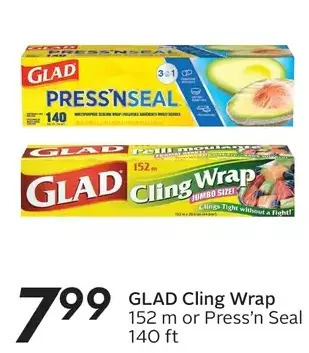 Sobeys Glad cling wrap or press'n seal offer