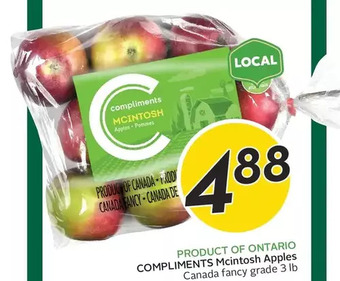 Sobeys Compliments mcintosh apples offer