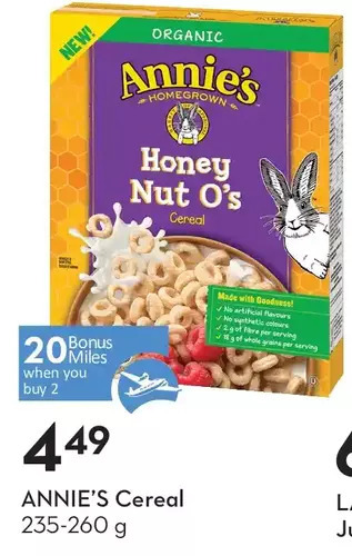 Sobeys Annie's cereal offer