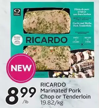 Sobeys Ricardo marinated pork chop or tenderloin offer