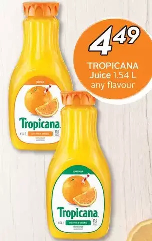 Sobeys Tropicana juice offer