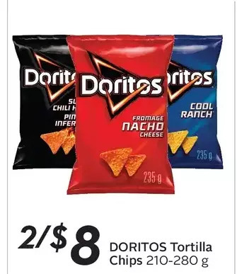 Sobeys Doritos tortilla chips offer