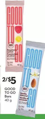 Sobeys Good to go bars offer
