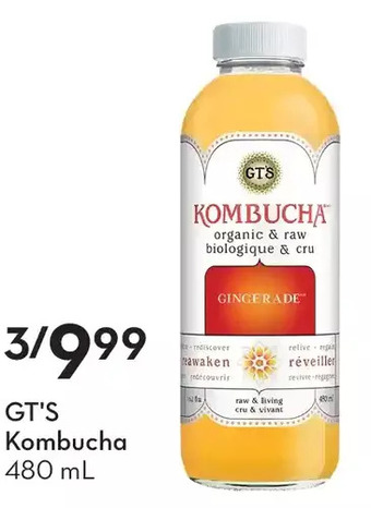 Sobeys Gt's kombucha offer