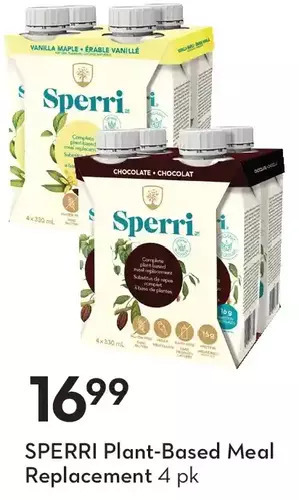 Sobeys Sperri plant-based meal replacement offer