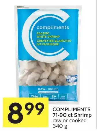 Foodland Compliments 71-90 ct shrimp offer