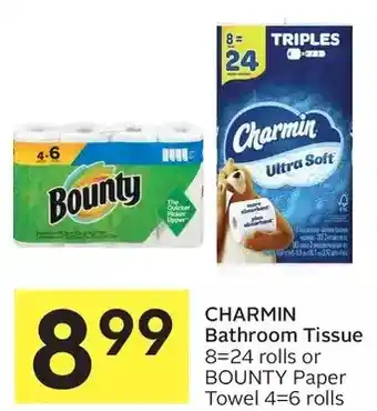 Foodland Charmin bathroom tissue or bounty paper offer