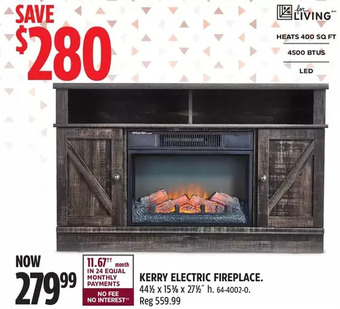 Canadian Tire Kerry electric fireplace offer