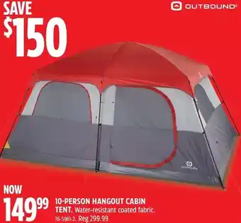 Canadian Tire 10-person hangout cabin tent offer