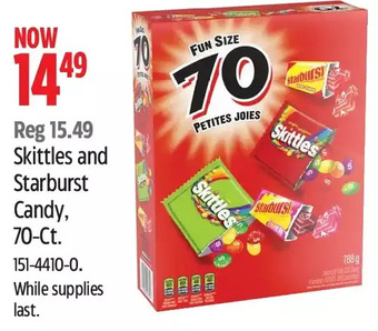 Canadian Tire Skittles and starburst candy offer