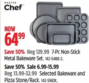 Canadian Tire Master chef 7-pc non-stick metal bakeware set | bakeware and pizza stone/rack offer