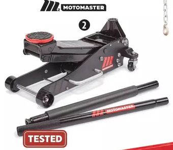 Canadian Tire Motomaster 2.25-ton hybrid aluminum and steel garage jack offer