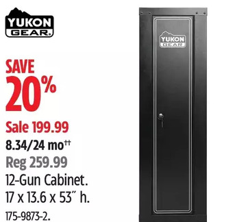 Canadian Tire Yukon gear 12-gun cabinet offer