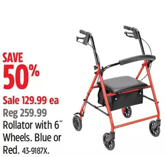 Canadian Tire Rollator with 6" wheels offer