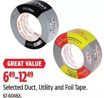 Canadian Tire Duct, utility and foil tape offer