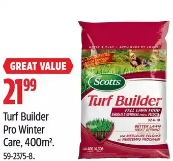 Canadian Tire Turf builder pro winter care offer