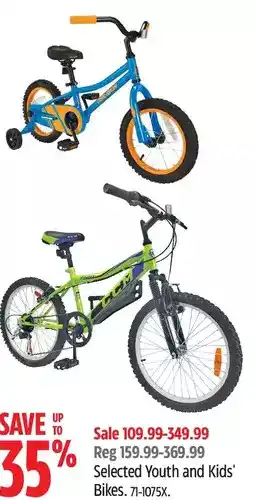 Canadian Tire Youth and kids' bikes offer