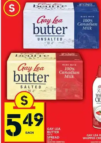 Food Basics Gay lea butter | spread offer