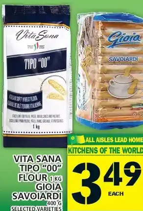 Food Basics Vita sana tipo "00" flour | gioia savoiardi offer