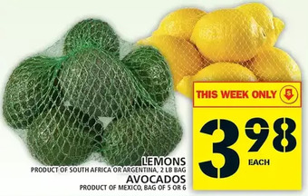 Food Basics Lemons | avocados offer