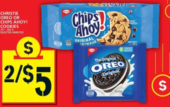 Food Basics Christie oreo or chips ahoy! cookies offer