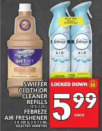 Food Basics Swiffer cloth or cleaner refills | febreze air freshener offer
