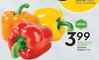 Sobeys Urban Fresh Rainbow peppers offer
