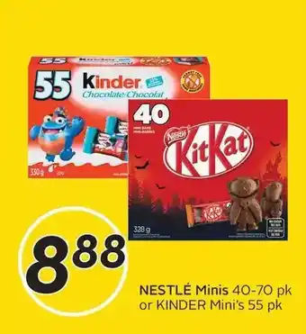 Sobeys Urban Fresh Nestle minis or kinder mini's offer