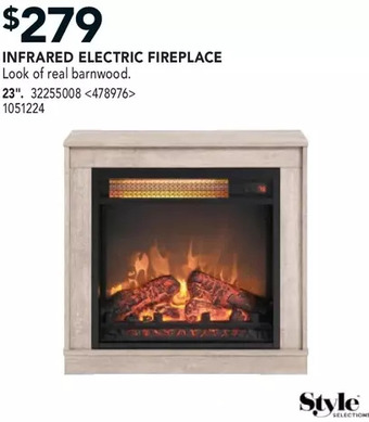 Lowe's Infrared electric fireplace offer