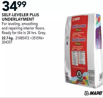 Lowe's Self-leveler plus underlayment offer