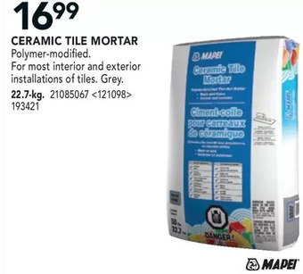 Lowe's Ceramic tile mortar offer